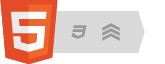 HTML5 with CSS3 and semantics logo