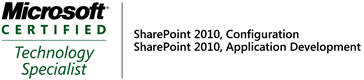 MCTS: Microsoft SharePoint 2010, Configuring; MCTS: Microsoft SharePoint 2010, Application Development